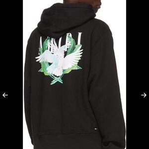 Small Amiri SSENSE Exclusive Black Lovebirds Hoodie dove